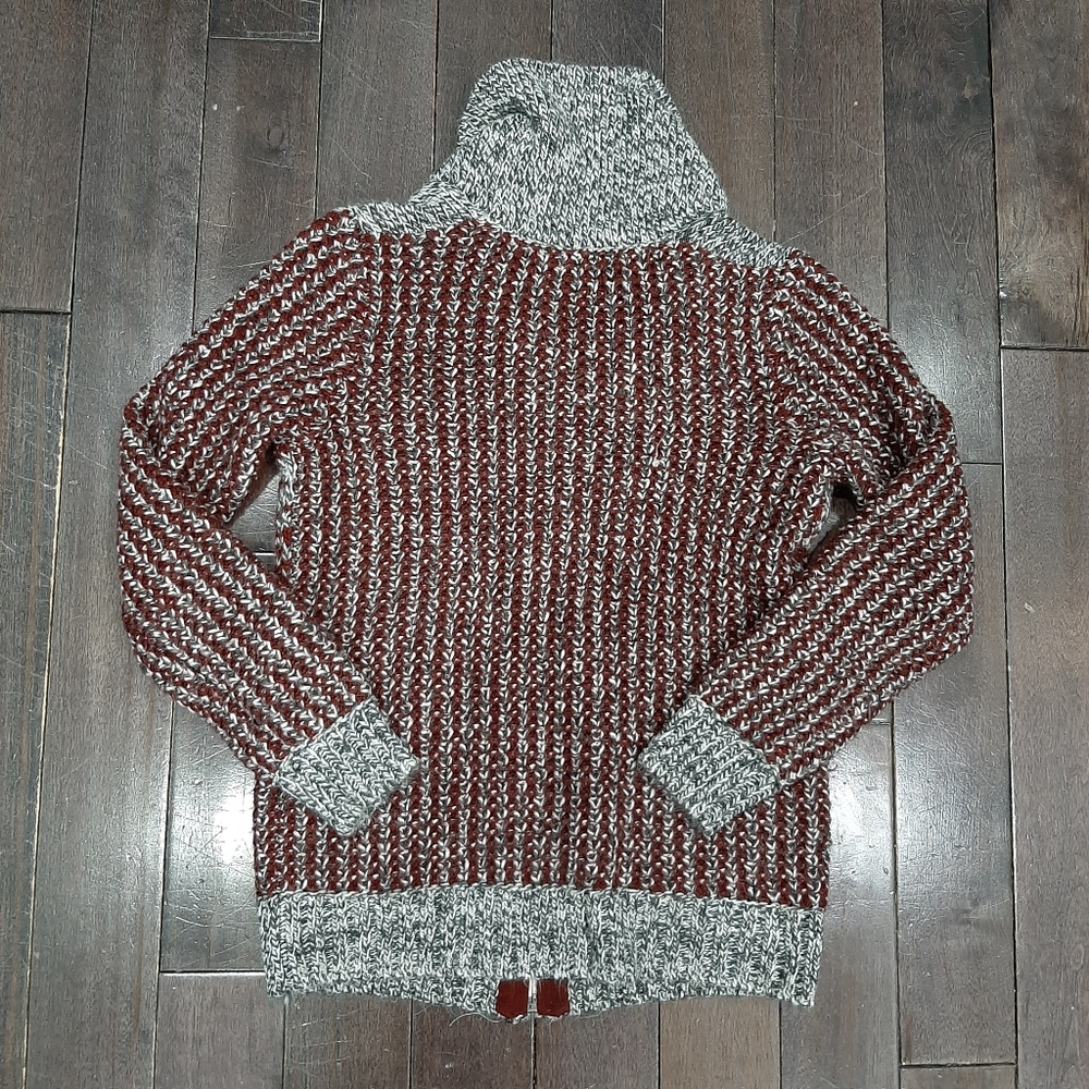 Roots Knit Cabin Cowl Neck Zip Up Sweater XS - Picture 5 of 6